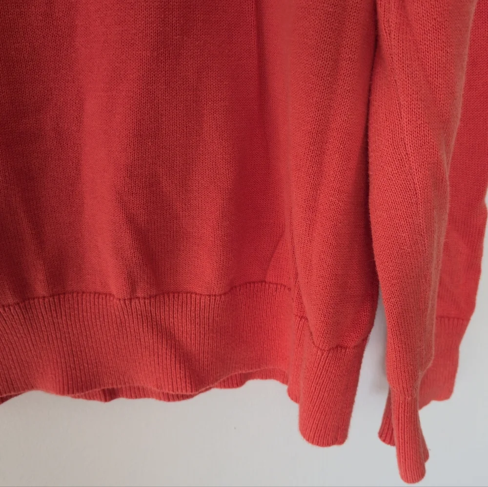 Lauren Ralph Lauren XL Orange Buckle Cotton Knit Boat Neck Equestrian Sweater - Picture 6 of 11